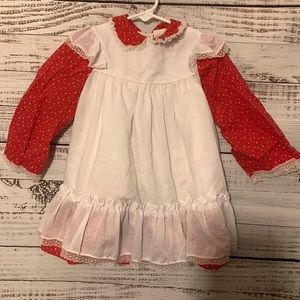 Vintage long sleeve toddler dress size 3t